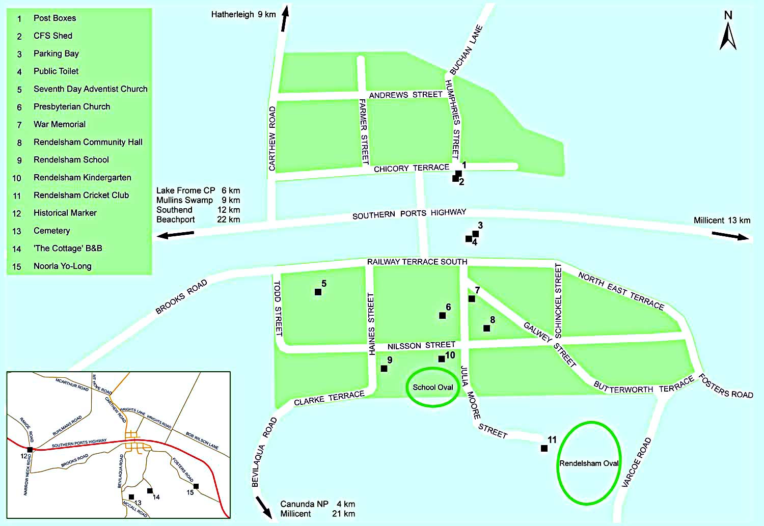 rendelsham map